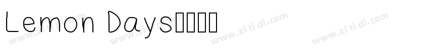 Lemon Days字体转换